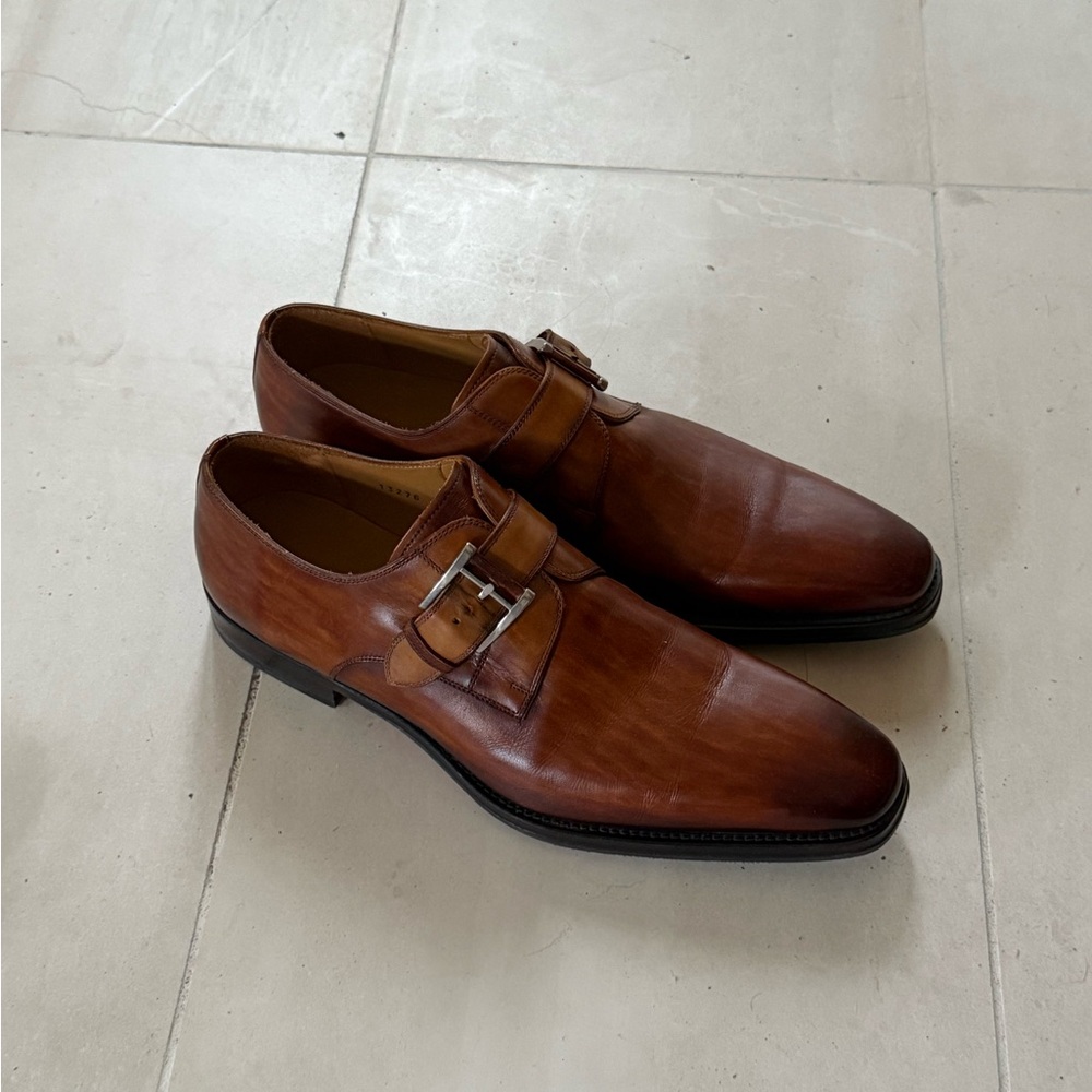 Magnanni Brown Leather Oxford Shoes